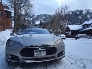 Uber Tesla in Aspen